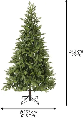 Everlands Allison pine grote kunstkerstboom groen 240cm - afbeelding 7
