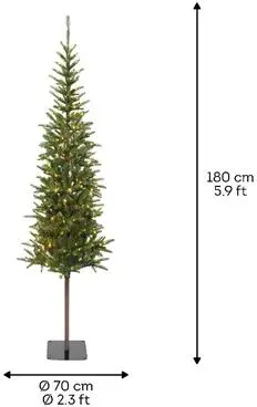 Everlands Alpbach fir verlichte kunstkerstboom groen 180cm, 160 lampjes - afbeelding 2