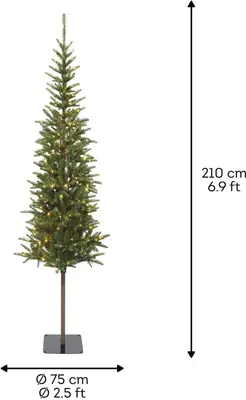 Everlands Alpbach fir verlichte kunstkerstboom groen 210cm, 220 lampjes - afbeelding 4