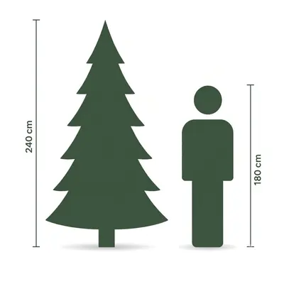 Everlands Berlin fir grote kunstkerstboom zwart 240cm - afbeelding 6