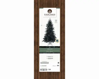 Everlands Berlin fir grote kunstkerstboom zwart 240cm - afbeelding 6
