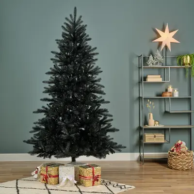 Everlands Berlin fir kunstkerstboom zwart 210cm - afbeelding 4