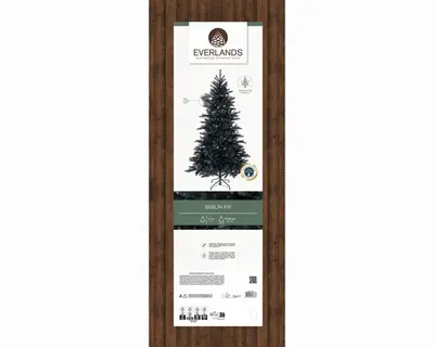 Everlands Berlin fir kunstkerstboom zwart 210cm - afbeelding 6