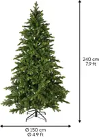 Everlands Galloway spruce grote kunstkerstboom groen 240cm - afbeelding 4