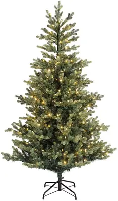 Everlands Geneva fir klassiek verlichte kunstkerstboom groen 180cm, 360 lampjes - afbeelding 1