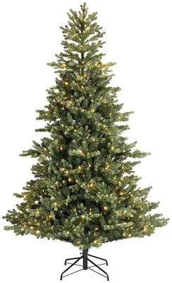 Everlands Geneva fir klassiek verlichte kunstkerstboom met groen 225cm, 600 lampjes - afbeelding 1