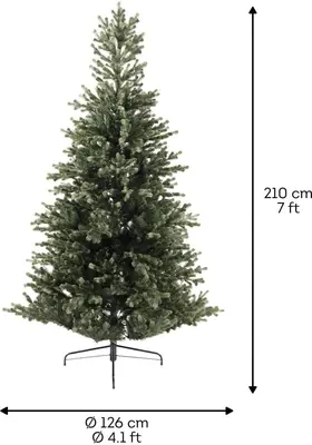 Everlands Geneva fir kunstkerstboom groen 210cm - afbeelding 4