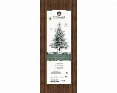 Everlands Grandis fir grote kunstkerstboom besneeuwd groen 240cm - afbeelding 7