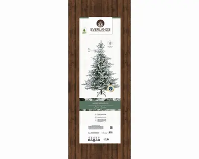 Everlands Grandis fir grote kunstkerstboom besneeuwd groen 300cm - afbeelding 7