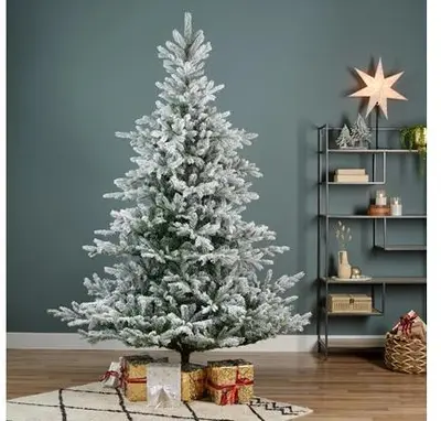 Everlands Grandis fir grote kunstkerstboom besneeuwd groen 300cm - afbeelding 2