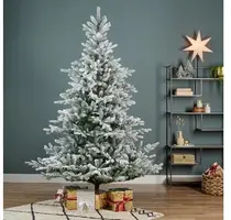 Everlands Grandis fir grote kunstkerstboom besneeuwd groen 300cm - afbeelding 2
