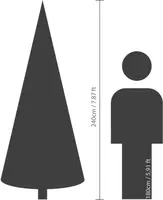Everlands Grandis fir grote kunstkerstboom groen 240cm - afbeelding 7