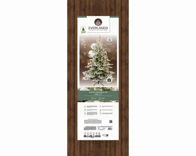 Everlands Grandis fir grote verlichte kunstkerstboom besneeuwd groen 240cm, 700 lampjes - afbeelding 7