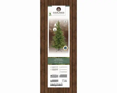 Everlands Grandis fir grote verlichte kunstkerstboom groen 240cm, 5200 lampjes - afbeelding 2