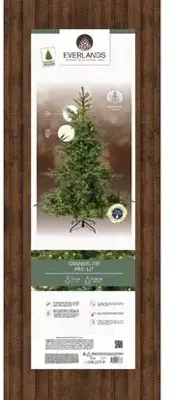 Everlands Grandis fir grote verlichte kunstkerstboom groen 240cm, 700 lampjes - afbeelding 2