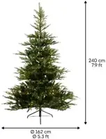 Everlands Grandis fir grote verlichte kunstkerstboom groen 240cm, 700 lampjes - afbeelding 7