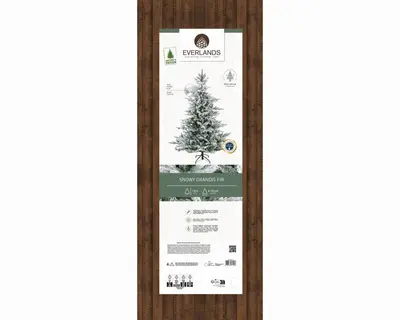 Everlands Grandis fir kunstkerstboom besneeuwd groen 180cm - afbeelding 7