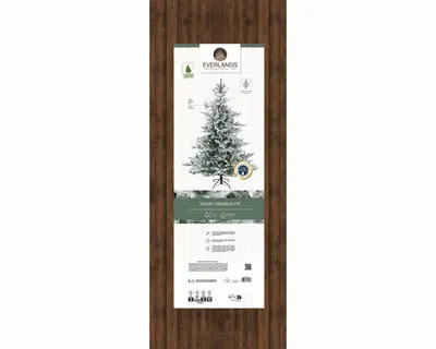 Everlands Grandis fir kunstkerstboom besneeuwd groen 210cm - afbeelding 7