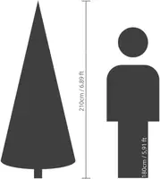 Everlands Grandis fir kunstkerstboom besneeuwd groen 210cm - afbeelding 6
