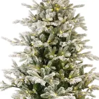 Everlands Grandis Fir verlichte kunstkerstboom besneeuwd groen 180cm, 400 lampjes - afbeelding 2