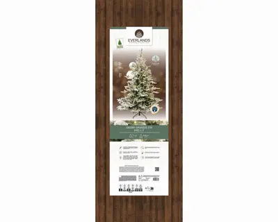 Everlands Grandis fir verlichte kunstkerstboom besneeuwd groen 210cm, 550 lampjes - afbeelding 7