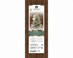 Everlands Grandis Fir verlichte kunstkerstboom besneeuwd groen 180cm, 400 lampjes - afbeelding 7