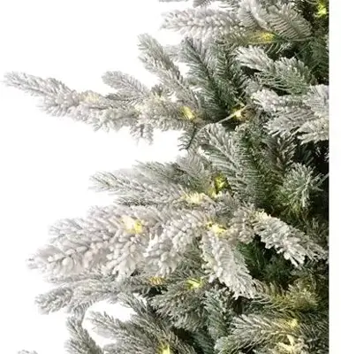 Everlands Grandis fir verlichte kunstkerstboom besneeuwd groen 210cm, 550 lampjes - afbeelding 8