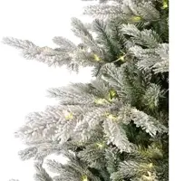 Everlands Grandis fir verlichte kunstkerstboom besneeuwd groen 210cm, 550 lampjes - afbeelding 8