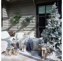 Everlands Grandis fir verlichte kunstkerstboom besneeuwd groen 210cm, 550 lampjes - afbeelding 5