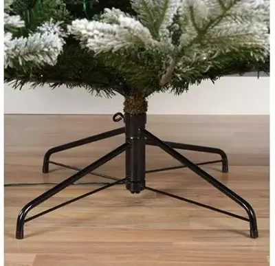 Everlands Grandis fir verlichte kunstkerstboom besneeuwd groen 210cm, 550 lampjes - afbeelding 3
