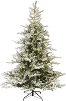 Everlands Grandis Fir verlichte kunstkerstboom besneeuwd groen 180cm, 400 lampjes - afbeelding 1