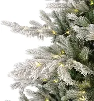 Everlands Grandis Fir verlichte kunstkerstboom besneeuwd groen 180cm, 400 lampjes - afbeelding 3