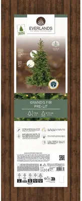 Everlands Grandis fir verlichte kunstkerstboom groen 150cm, 250 lampjes - afbeelding 11