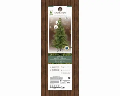 Everlands Grandis fir verlichte kunstkerstboom groen 180cm, 2500 lampjes - afbeelding 2
