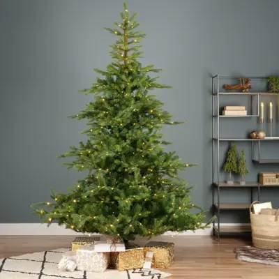Everlands Grandis fir verlichte kunstkerstboom groen 180cm, 400 lampjes - afbeelding 4