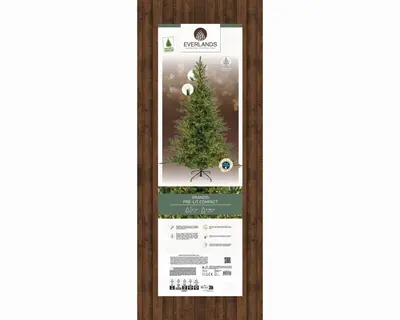 Everlands Grandis fir verlichte kunstkerstboom groen 210cm, 4200 lampjes - afbeelding 2