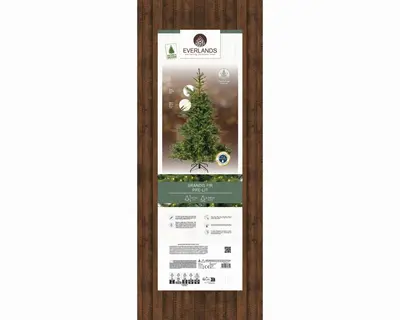 Everlands Grandis fir verlichte kunstkerstboom groen 210cm, 550 lampjes - afbeelding 8