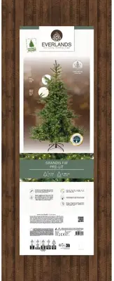 Everlands Grandis fir verlichte kunstkerstboom groen 210cm, 550 lampjes - afbeelding 2