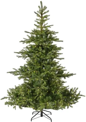 Everlands Grandis fir verlichte kunstkerstboom groen 210cm, 550 lampjes - afbeelding 1