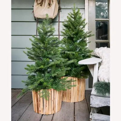 Everlands Grandis verlichte kunstkerstboom op batterijen groen 90cm, 80 lampjes - afbeelding 4