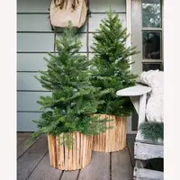Everlands Grandis verlichte kunstkerstboom op batterijen groen 90cm, 80 lampjes - afbeelding 4