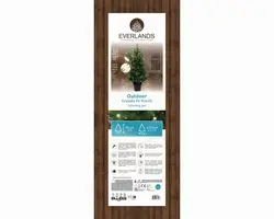 Everlands Grandis verlichte kunstkerstboom op batterijen groen 90cm, 80 lampjes - afbeelding 6