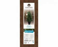 Everlands Grandis verlichte kunstkerstboom op batterijen groen 120cm, 100 lampjes - afbeelding 3