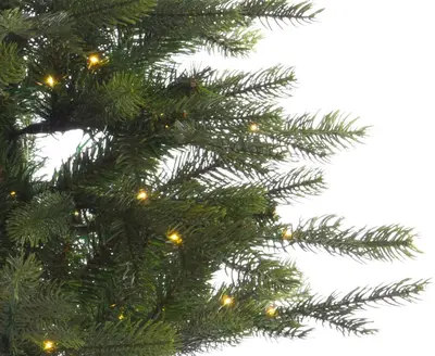 Everlands Grandis verlichte kunstkerstboom op batterijen groen 120cm, 100 lampjes - afbeelding 2