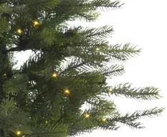 Everlands Grandis verlichte kunstkerstboom op batterijen groen 120cm, 100 lampjes - afbeelding 2