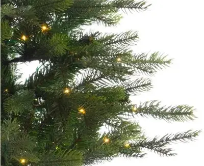 Everlands Grandis verlichte kunstkerstboom op batterijen groen 90cm, 80 lampjes - afbeelding 4