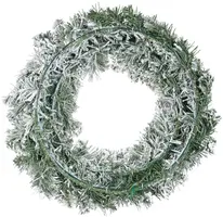 Everlands kerstkrans Imperial - met sneeuw en verlichting 40 LEDs groen, wit 50cm - afbeelding 3