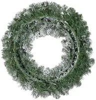 Everlands kerstkrans Imperial - met sneeuw en verlichting 50 LEDs groen, wit 60cm - afbeelding 4
