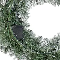 Everlands kerstkrans Imperial - met sneeuw en verlichting 50 LEDs groen, wit 60cm - afbeelding 5
