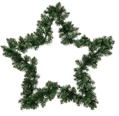 Everlands kerstkrans ster groen Ø 60cm - afbeelding 1